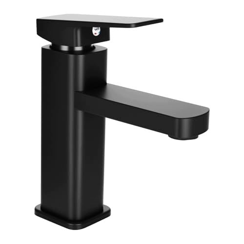SINGLE LEVER SINK FAUCET MATTE BLACK STAINLESS STEEL BATHROOM Brand no brand
