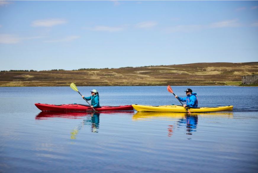 SINGLE-PERSON HIKING KAYAK COMFORTABLE FAST HYDRA 125 WAVE SPORT ONE Length 385 cm