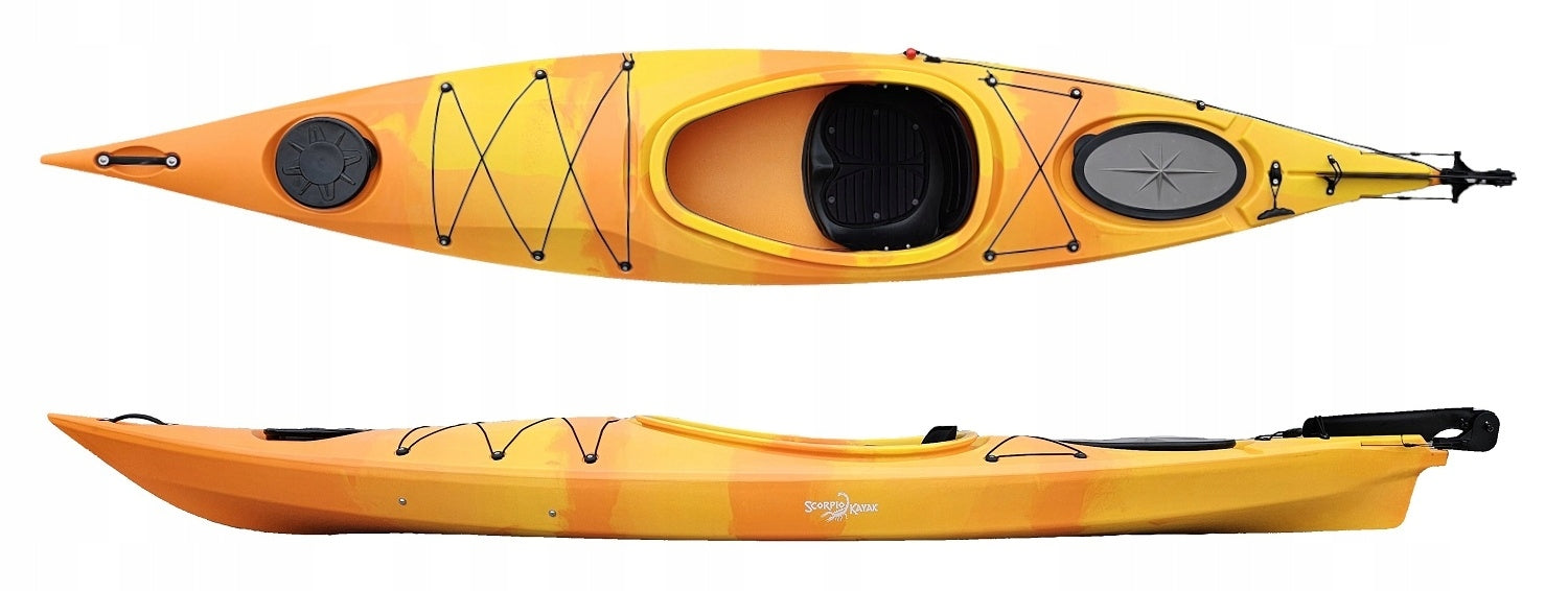 SINGLE-PERSON HIKING KAYAK VIKING 12 + RUDDER LAKE RIVER ONE