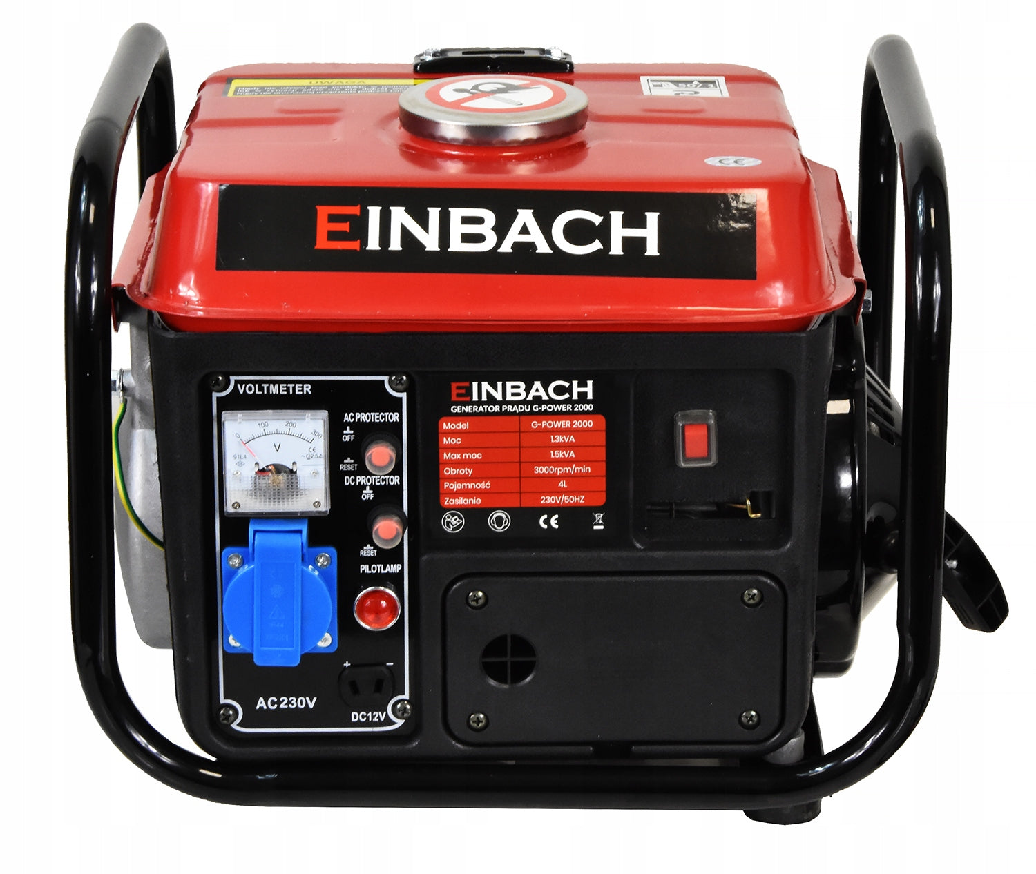 SINGLE PHASE GENERATOR MINI 2KM 12V 230V 720W G-POWER Brand Einbach