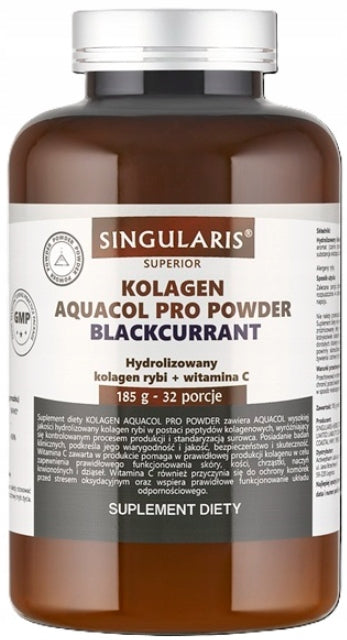 SINGULARIS Superior Collagen Aquacol Pro Powder BlackCurrant for joints 185 g