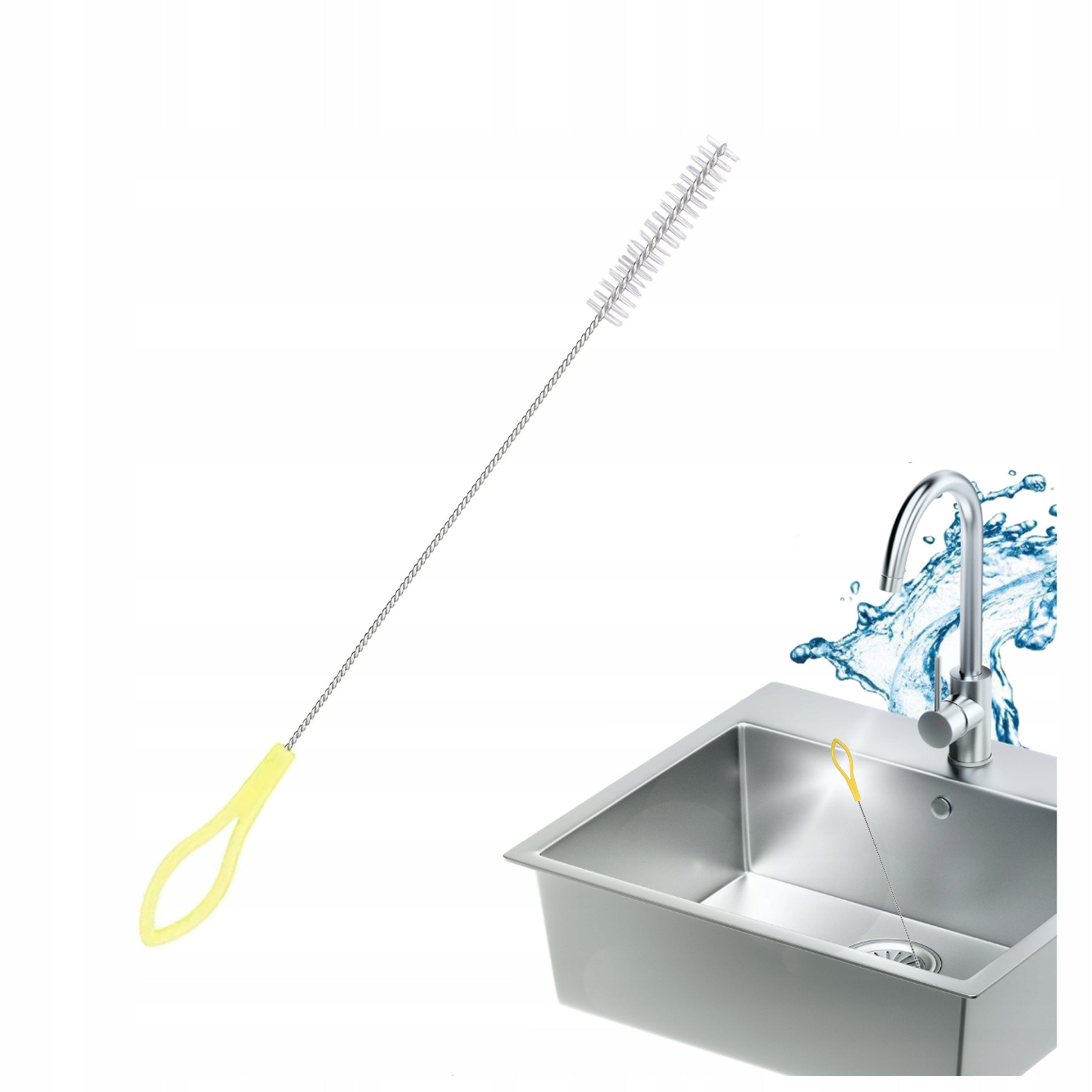 SINK DRAIN CLEANING BRUSH FOR BATHROOM SEWER KITCHEN