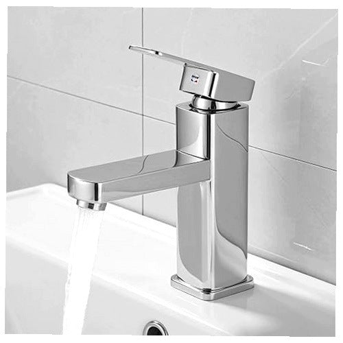 SINK FAUCET SILVER MATTE SINGLE LEVER BATHROOM FAUCET