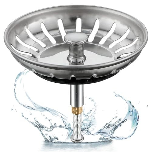 SINK STOPPER UNIVERSAL STAINLESS STEEL HEIGHT ADJUSTMENT 1 PC Brand no brand