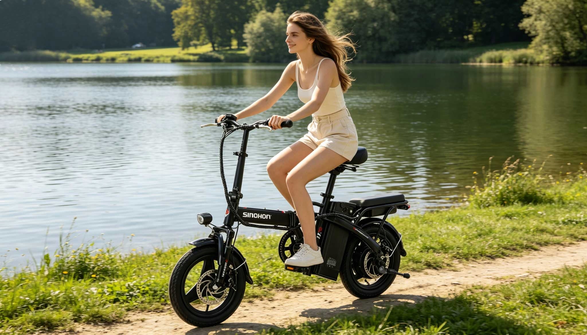 SINOHON M3 Pojazdy elektryczne Męski/Damski 36V10.4Ah 500W 25km/h 14” 50KM Foldability partially assembled, calibrated