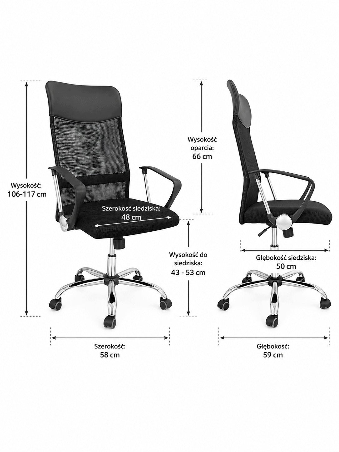 SINUS Swivel Office Chair Second Grade Mesh Ventilated Tilt Chair Manufacturer code 11-173--