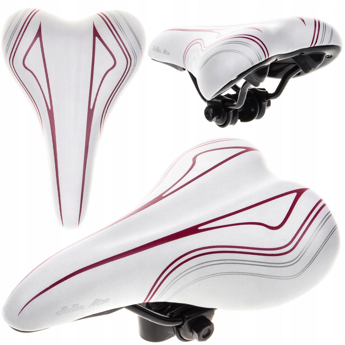 Kinderfahrradsattel Selle Mio Liri, rosa/weiß 