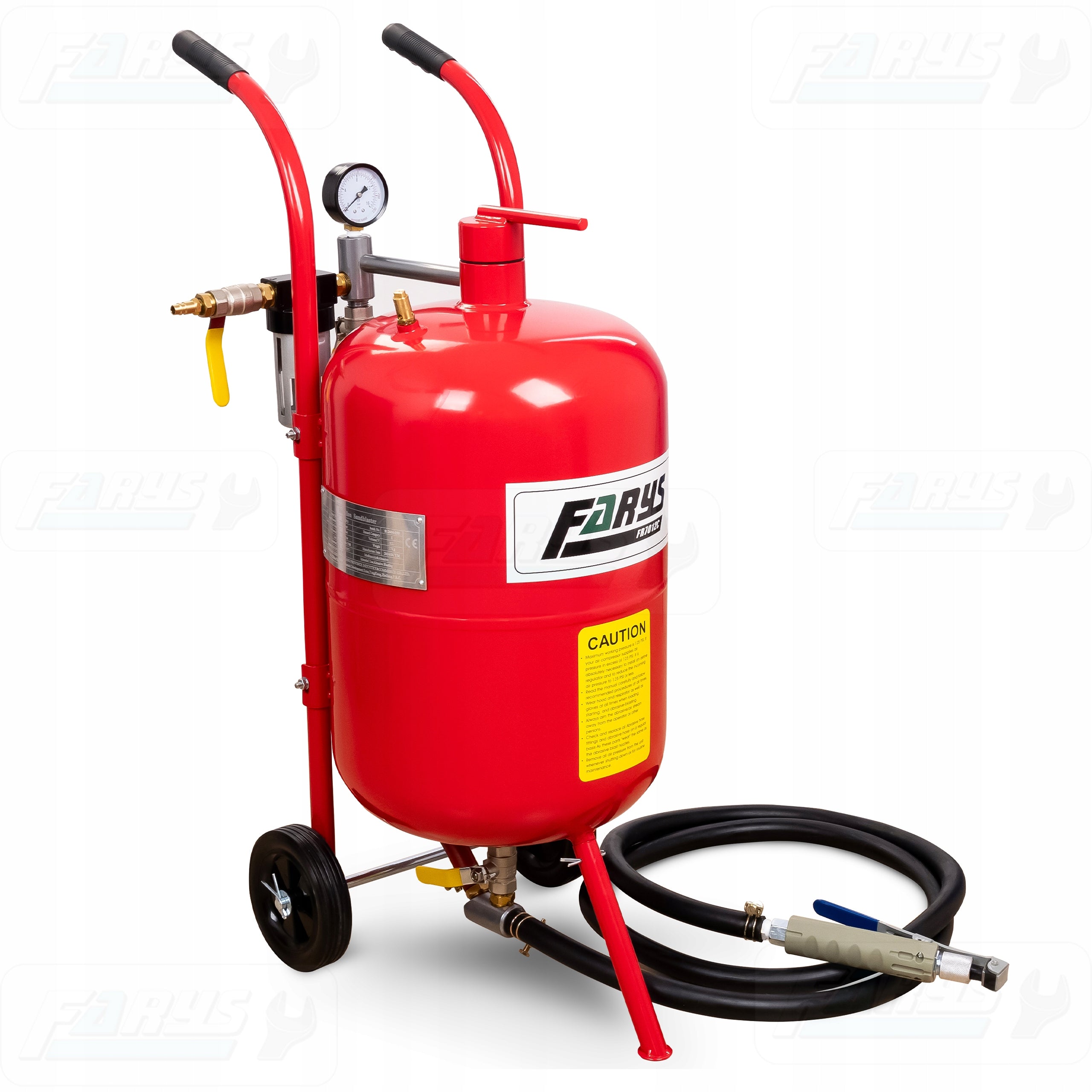 SIPHON SANDBLASTER 38L + ACCESSORIES | MOBILE VALVE CLEANER 1/2" FARYS Manufacturer code FR7012 C