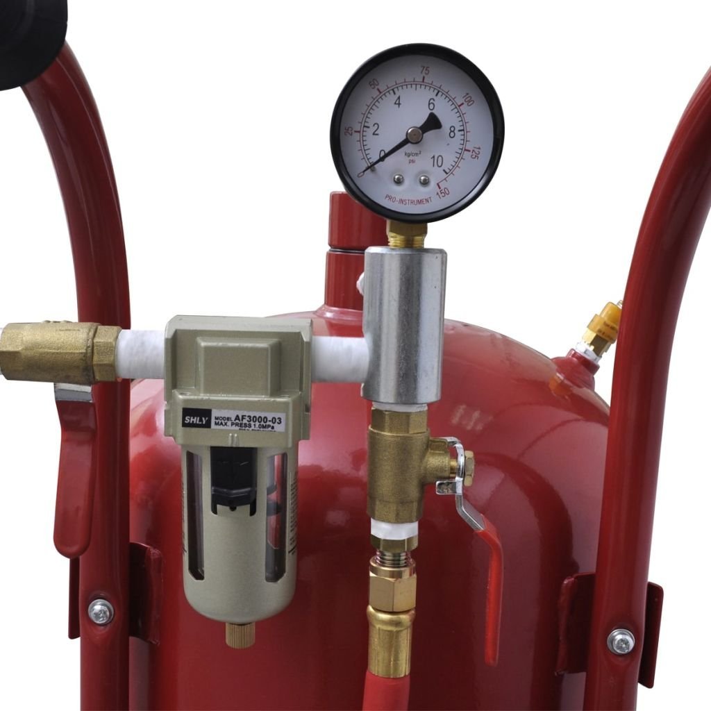 SIPHON SANDBLASTER 76L MOBILE ON WHEELS + MASK + 58 NOZZLES - THE STRONGEST Brand AppTech