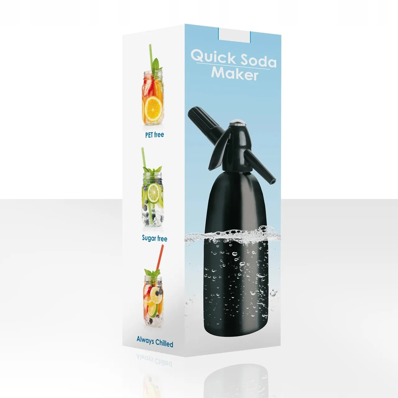 SIPHON SATURATOR FOR CARBONATED SODA WATER STEEL CO2 1L BLACK Manufacturer code SA-01 C