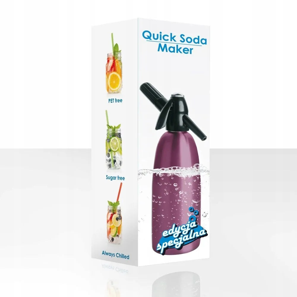 SIPHON SATURATOR FOR CARBONATED SODA WATER STEEL CO2 1L PURPLE Manufacturer code ARTSAT SA-01H