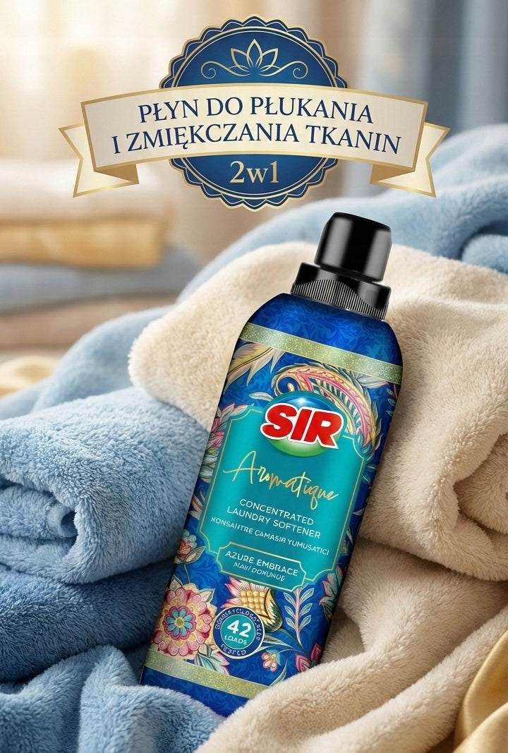 SIR FABRIC SOFTENER 750ML AZURE EMBRACE PERFUME CONCENTRATE 42 WASHES Packaging status original