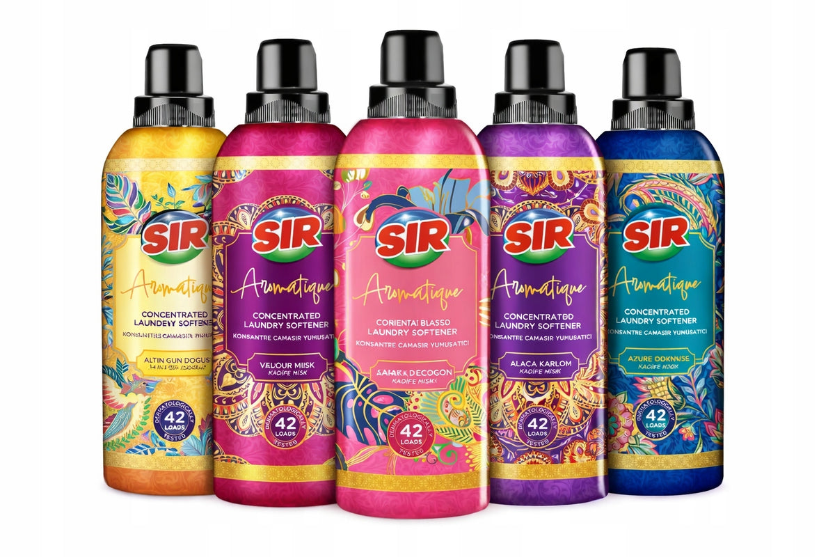 SIR PERFUME PERFUMED SOFTENER SET OF 5X 750ML CONCENTRATE 42 WASHES