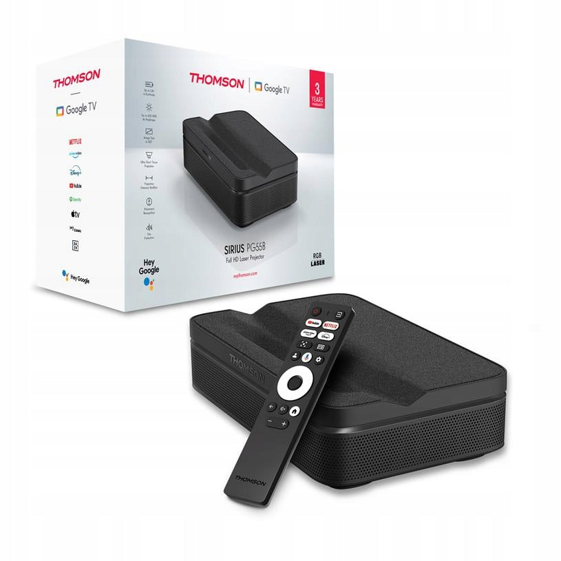 SIRIUS FHD 600 lm Projector with Google TV and Dolby Audio - Compact and Powerful Manufacturer code PG55B