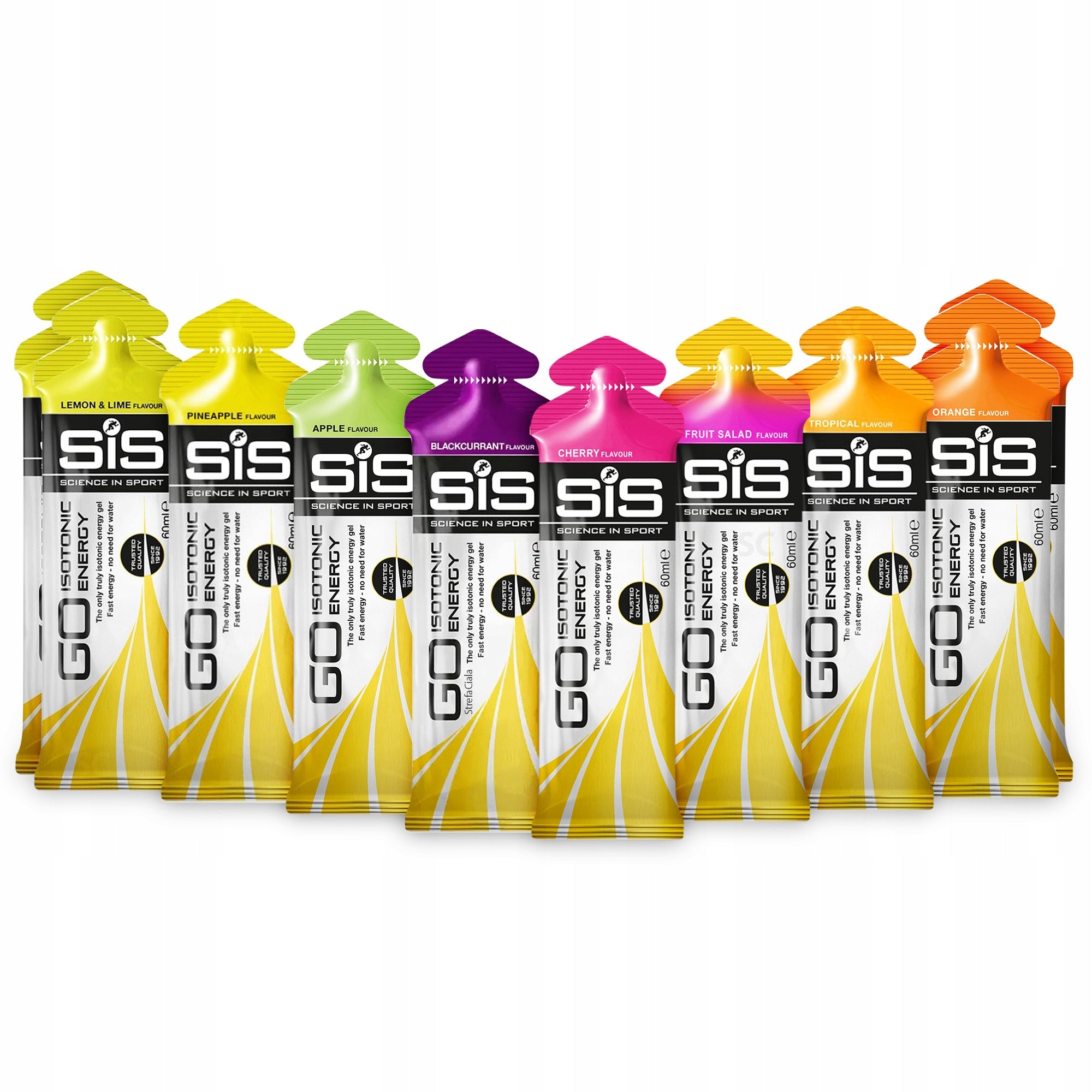 SIS ENERGY GEL MIX OF FLAVORS Variety | 10x60ml Expiration date at least six months from the date of purchase