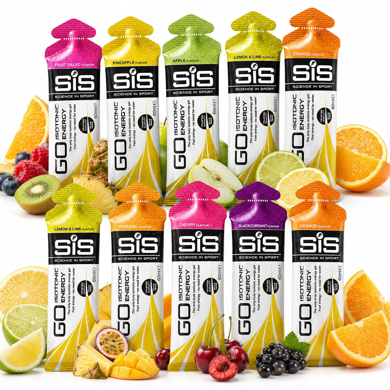 SIS ENERGY GELS MIX OF FLAVORS 10 x 60ml