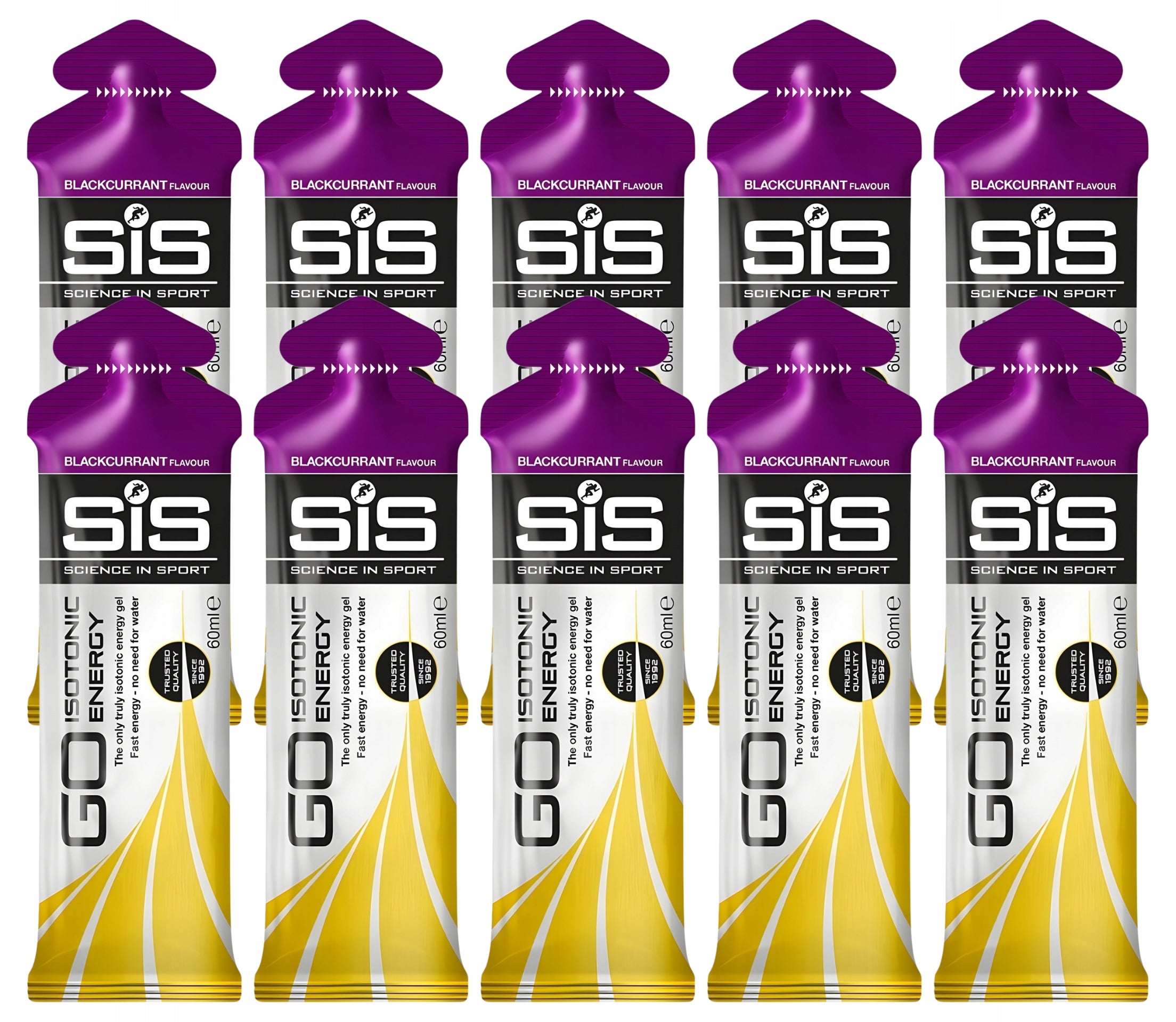 SIS Energy Gel Isotonic Capacity Currant Energy Carbons 10x60 ml Packaging status original