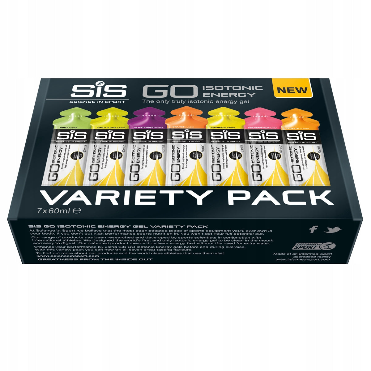 SIS GO Energy isotonic gel (7 x 60 ml) Expiration date at least 3 months from the date of purchase