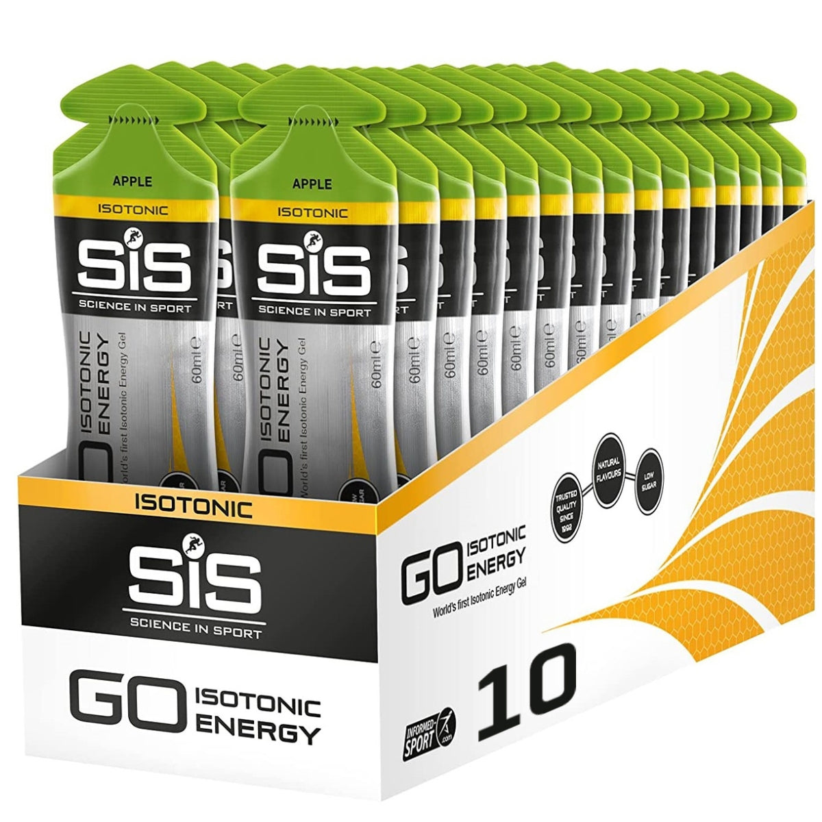 SIS GO ISOTONIC GEL ENERGY GEL 10x60ml Apple APPLE Expiration date at least six months from the date of purchase