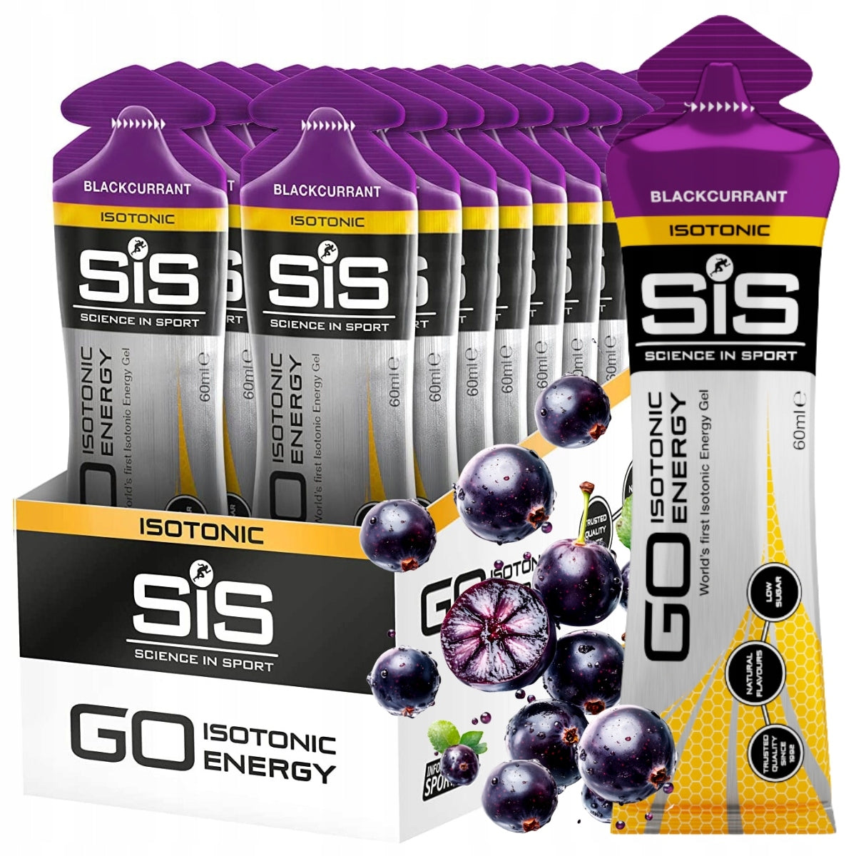 SIS GO ISOTONIC GEL ENERGY GEL 10x60ml Black Currant
