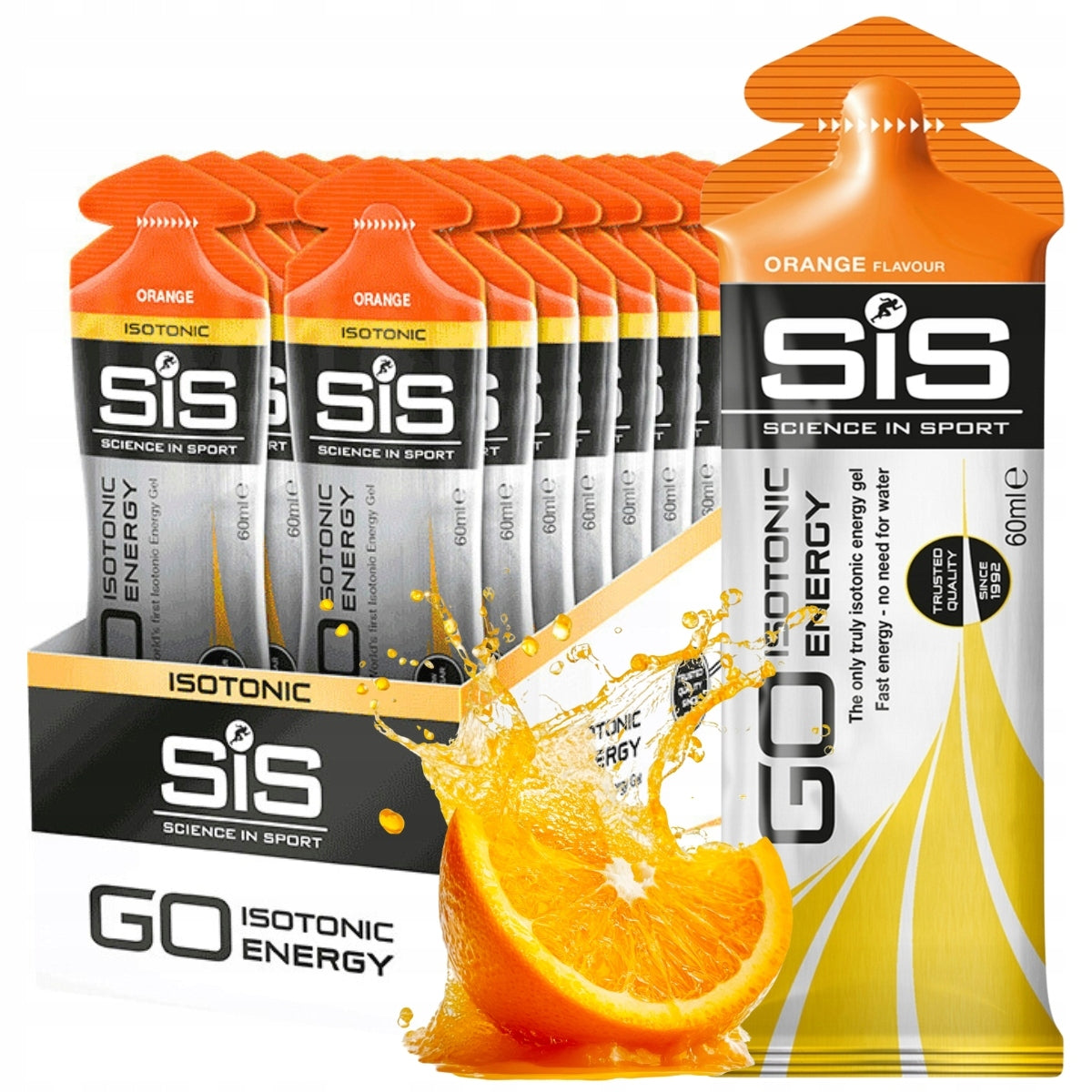 SIS GO ISOTONIC GEL ENERGY GEL 10x60ml Orange ORANGE