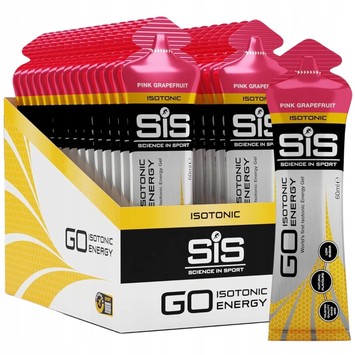 SIS GO ISOTONIC GEL ENERGY GEL 10x60ml PINK GRAPEFRUIT Expiration date at least 3 months from the date of purchase