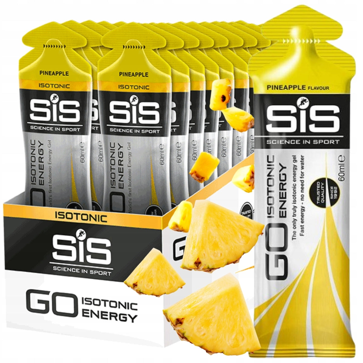 SIS GO ISOTONIC GEL ENERGY GEL 10x60ml Pineapple PINEAPPLE