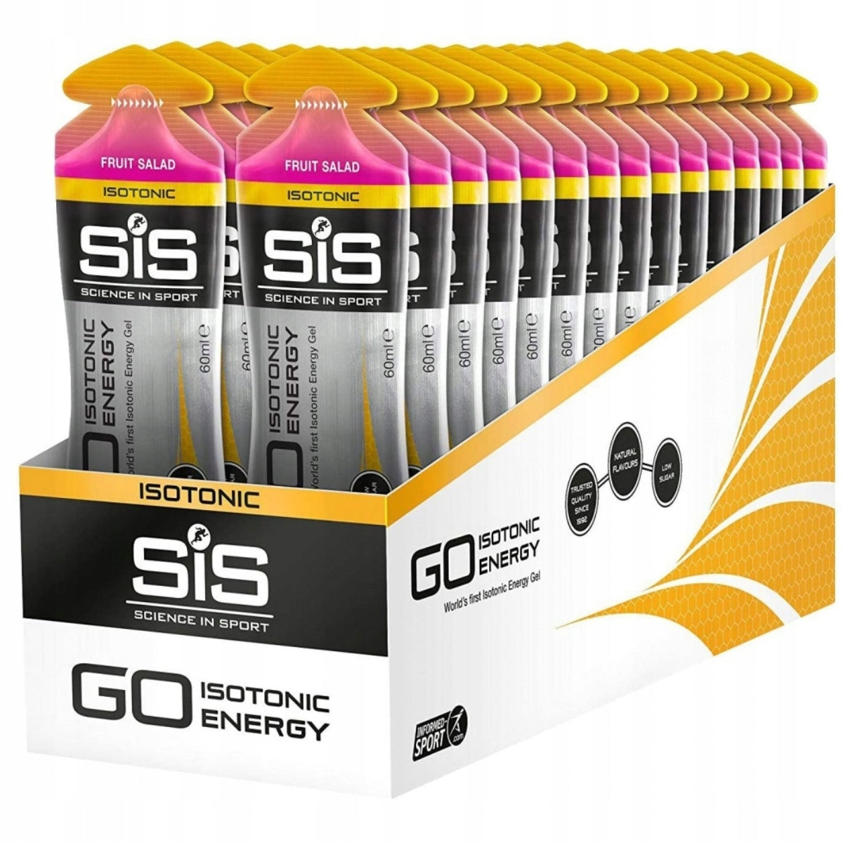 SIS GO ISOTONIC GEL ENERGY GEL 20x60ml Fruit salad Multifruit Expiration date at least six months from the date of purchase