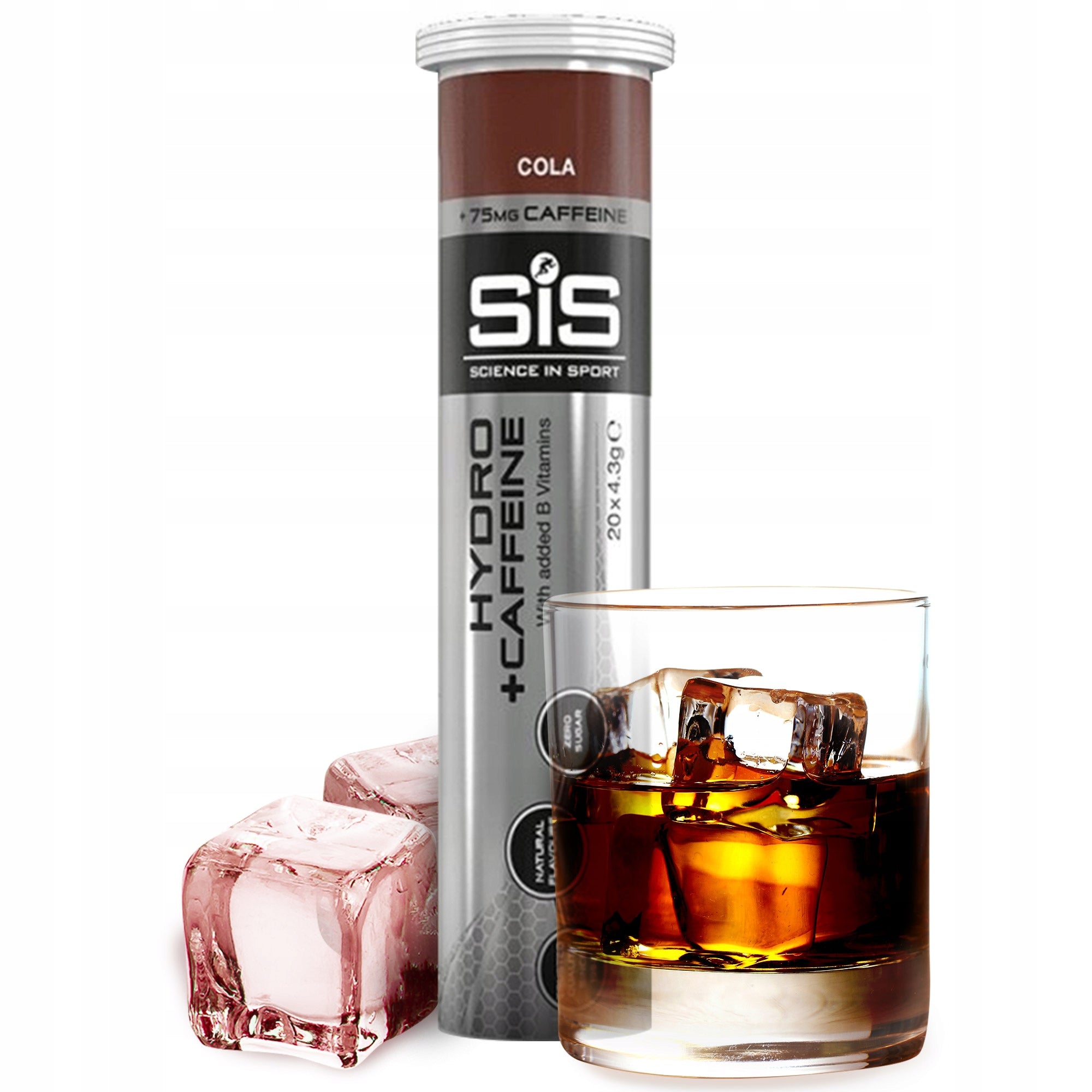SIS Go Hydro 20 effervescent tablets Hydration Isotonic with caffeine | Cola