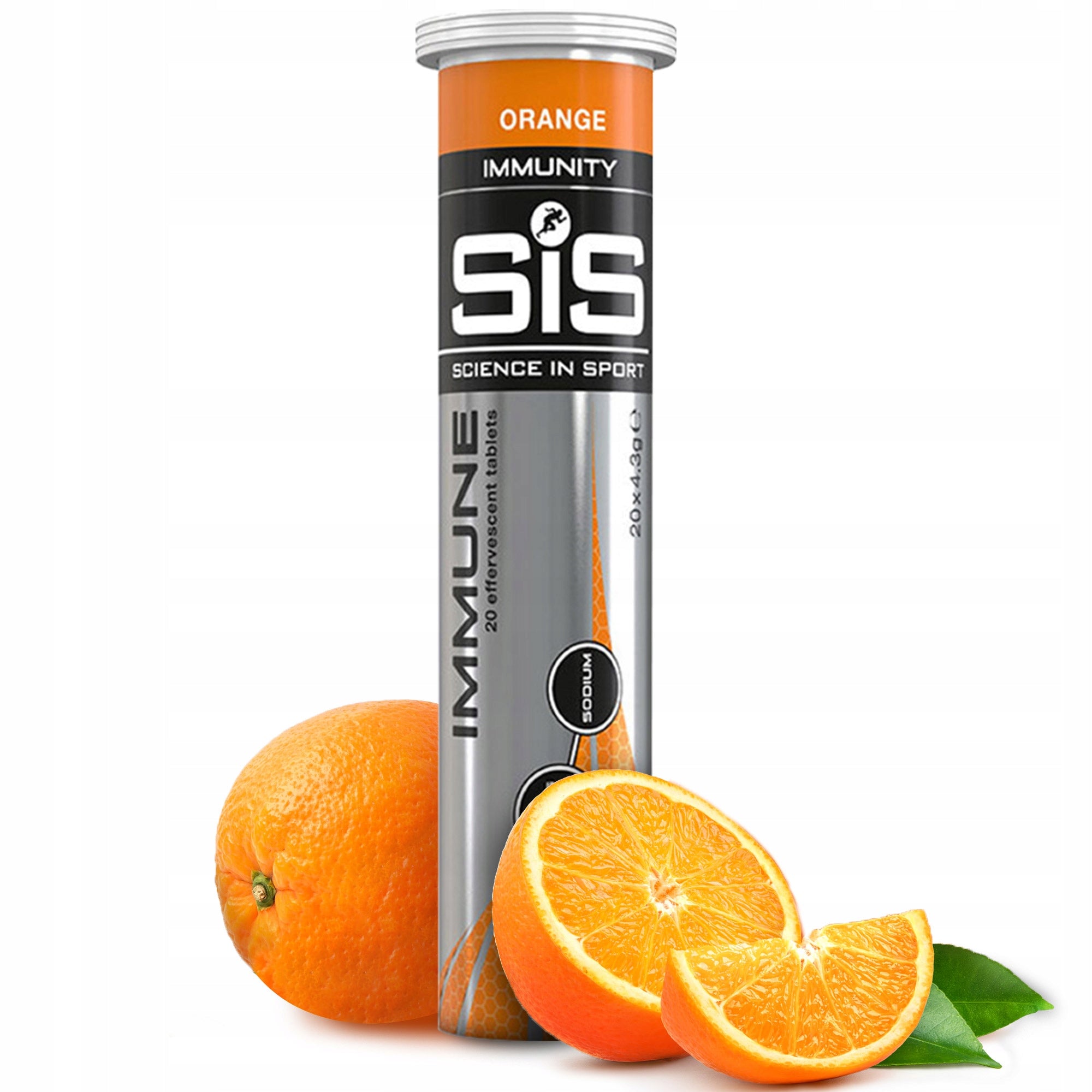 SIS Immune 20 effervescent tablets Resistance Isotonic Wit. C Iron | Orange
