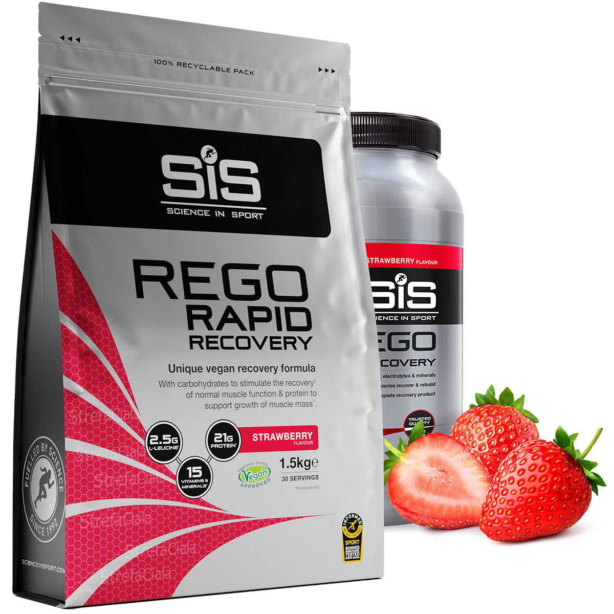 SIS Rego Rapid Recovery 1500g REGENERATIVE COCKTAIL AFTER TRAINING | Strawberry