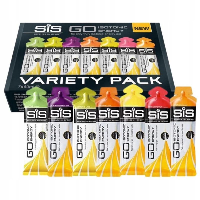 SIS isotonic energy gel 14x60ml mix of flavors energy gel VARIETY PACK Expiration date not specified