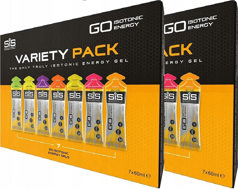 SIS isotonic energy gel 14x60ml mix of flavors energy gel VARIETY PACK Packaging status original