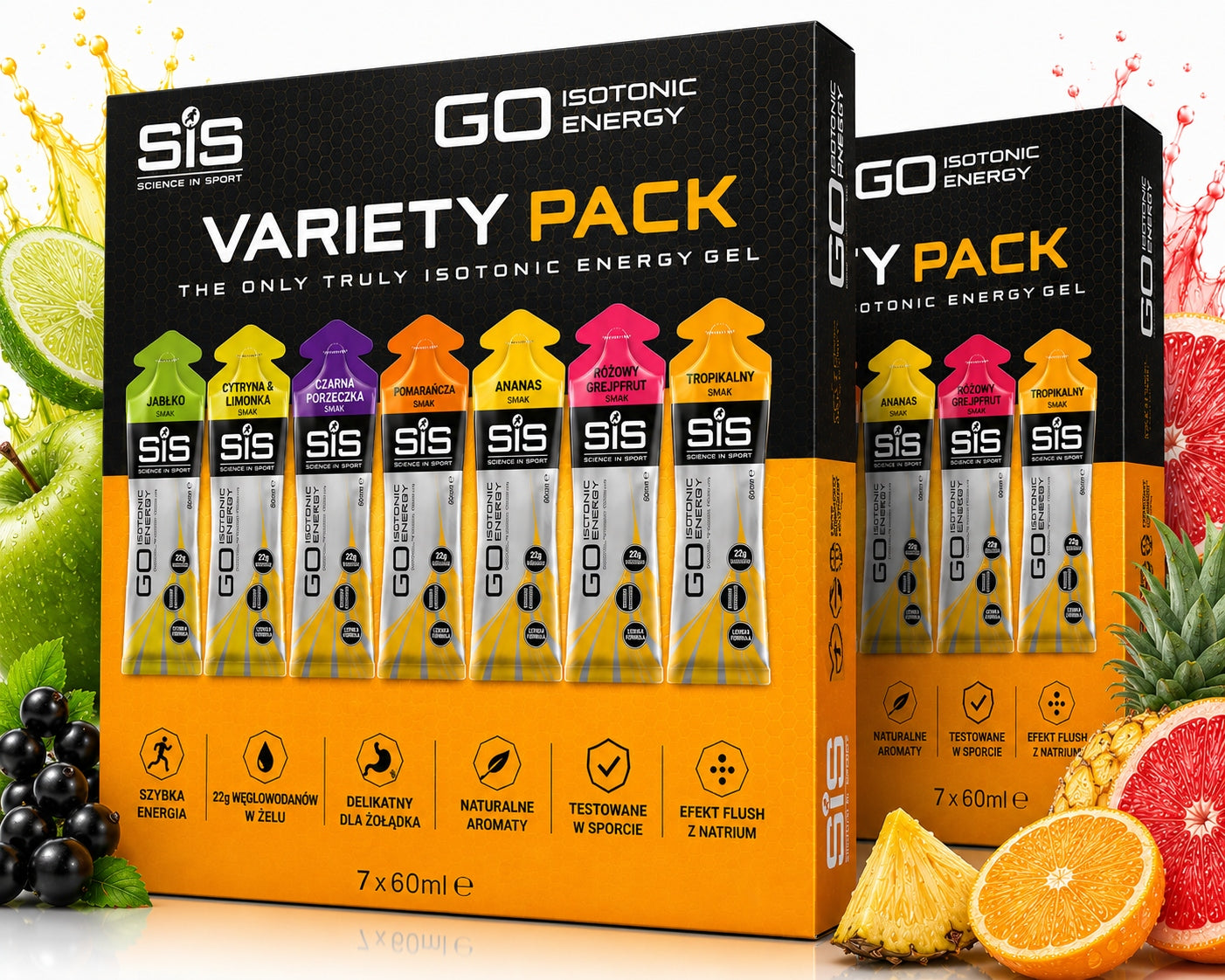 SIS isotonic energy gel 14x60ml mix of flavors energy gel VARIETY PACK