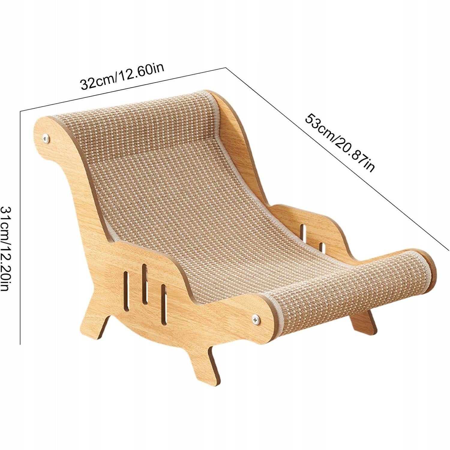 SISAL CAT SCRATCHER, SISAL CAT LOUNGER, COMFORTABLE CAT CHAIR Product width 32 cm