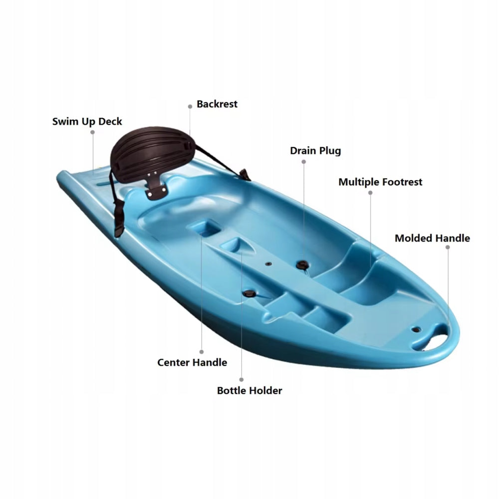 SIT-ON-TOP kayak AMBER NEMO KID, 182.5 x 61 x 23 cm, Yellow, up to 55 kg Packaging status original
