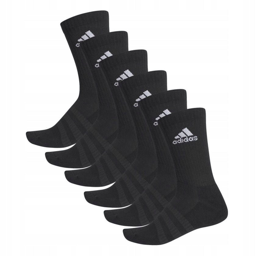 Socken für Herren Adidas Cushioned Crew DZ9354, schwarz, 6 Stück 
