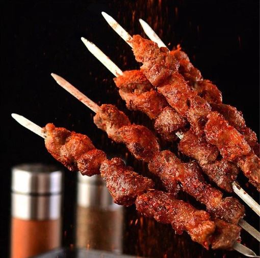 SKEWERS SHAMPOOS FOR GRILL MEAT SKEWERS 6PCS 50cm STAINLESS Kind shish kebab skewers