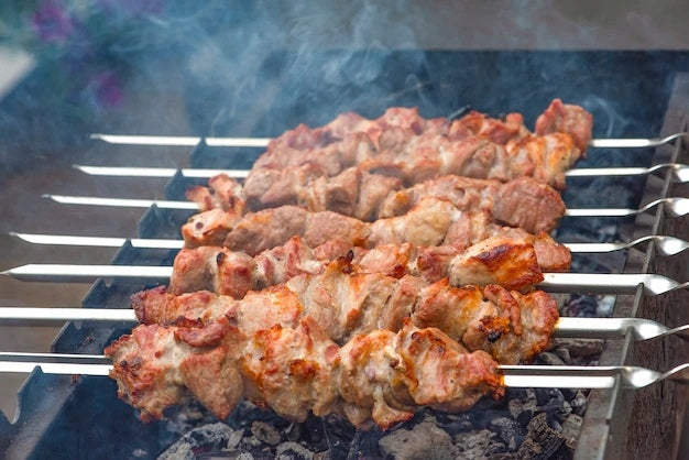 SKEWERS SHAMPOOS FOR SKEWERS MEAT FOR GRILL 6PCS 60cm +COVER Number of pieces per package 6 pcs