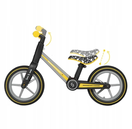 SKIDDOU Folding Balance Bike Ronny Yellow Color black gray yellow