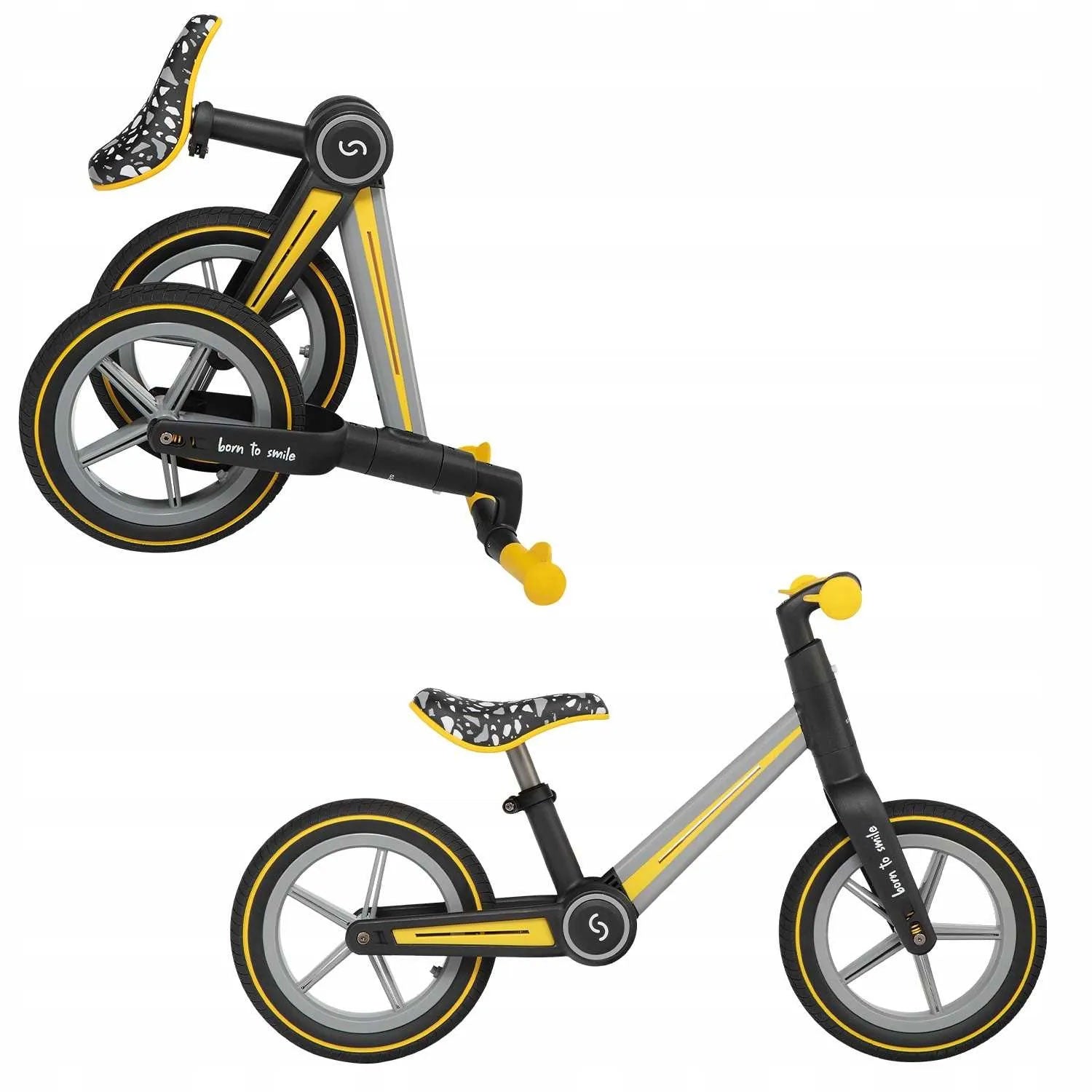 SKIDDOU Folding Balance Bike Ronny Yellow