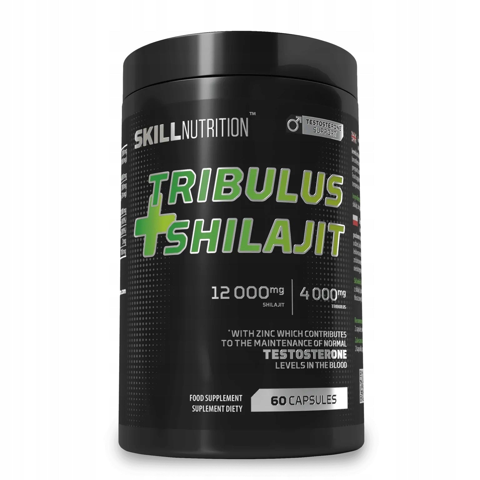 SKILL TRIBULUS 4000mg + SHILAJIT 12000mg(MUMIO) MACE SHILAJIT 60vkaps
