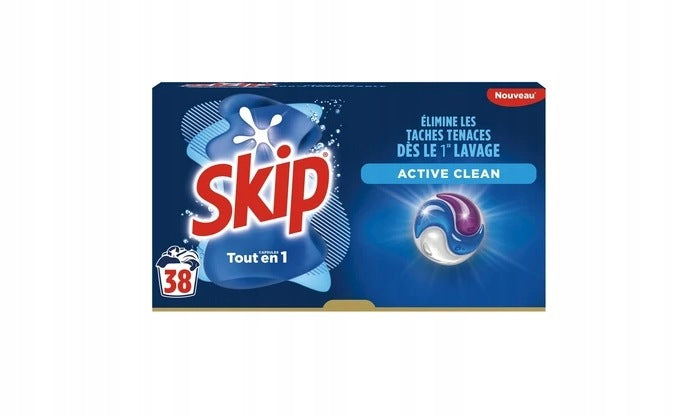 SKIP All-in-1 Active Clean Washing Capsules 38 Pack