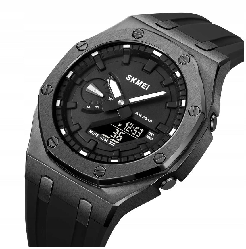 SKME Men's Watch skm.122431f.mn Electronic Analog Steel case