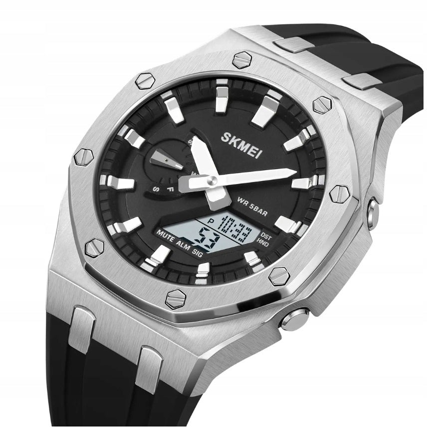 SKME Men's Watch skm.122431g.mn Electronic Analog Steel case Brand Skmei