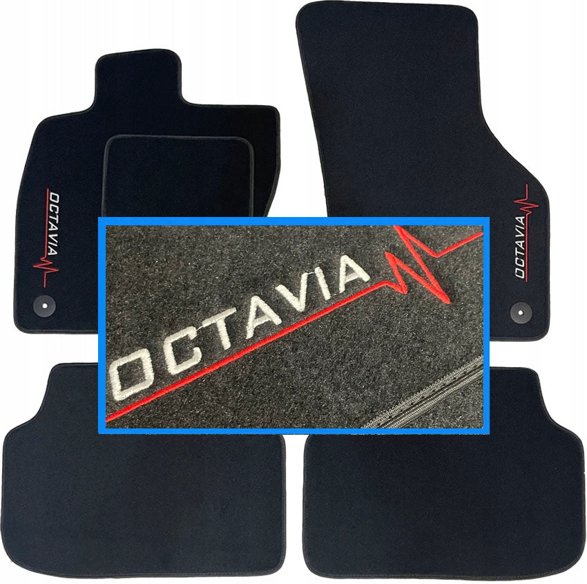 SKODA OCTAVIA 2 2004-2014 VELOUR MATS 8 mm
