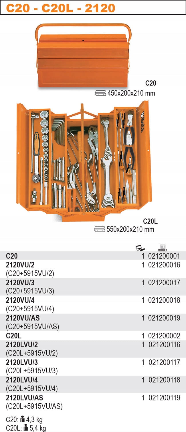 Werkzeugkasten Beta 2120/C20L 