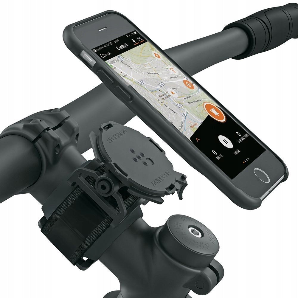 SKS Compit Anywhere Phone Holder 22-75mm 49g Black Adjustable Brand SKS