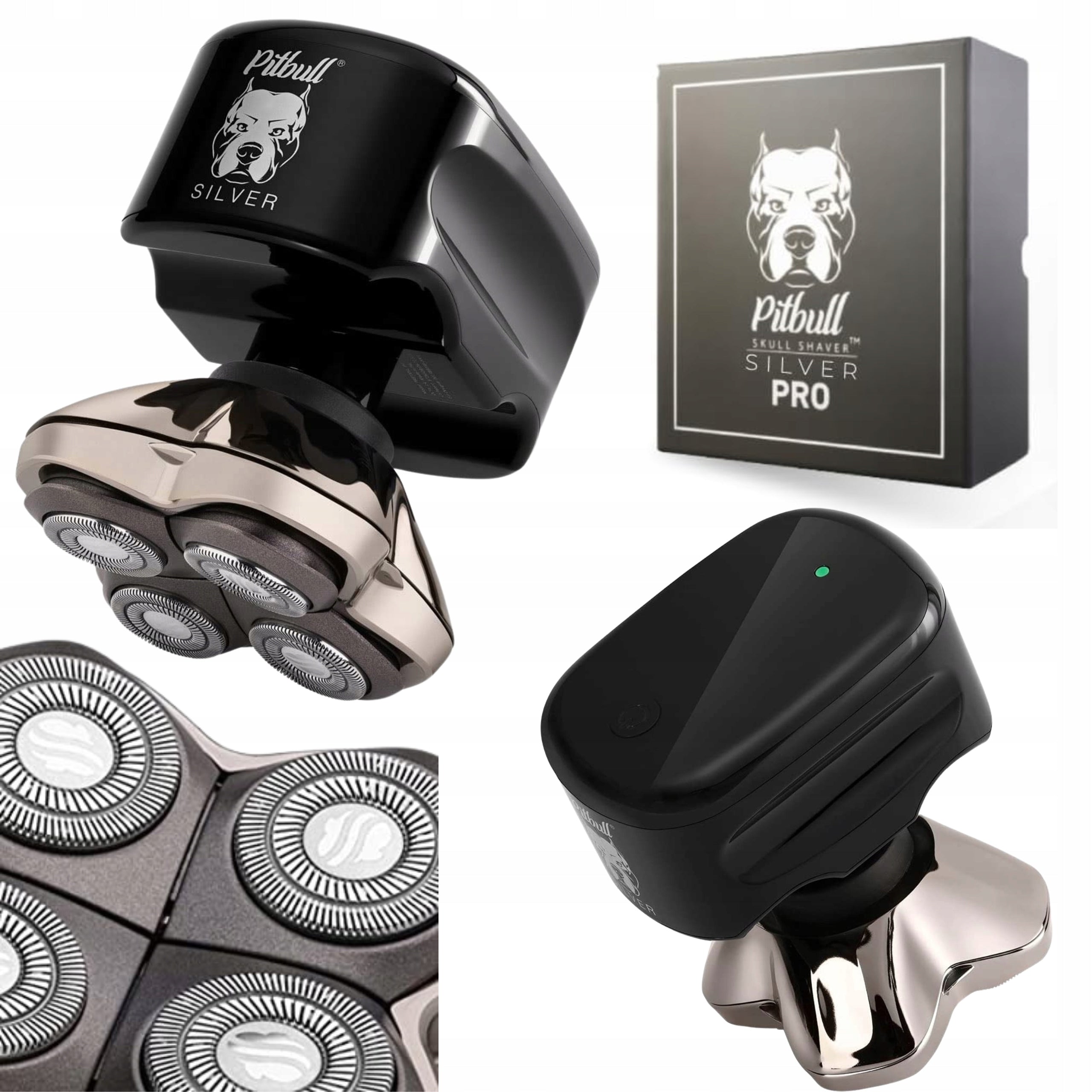 SKULL SHAVER PITBULL SILVER PRO SX5 ELECTRIC SHAVER PERFECT FOR SHAVING! EAN (GTIN) 5903939900371