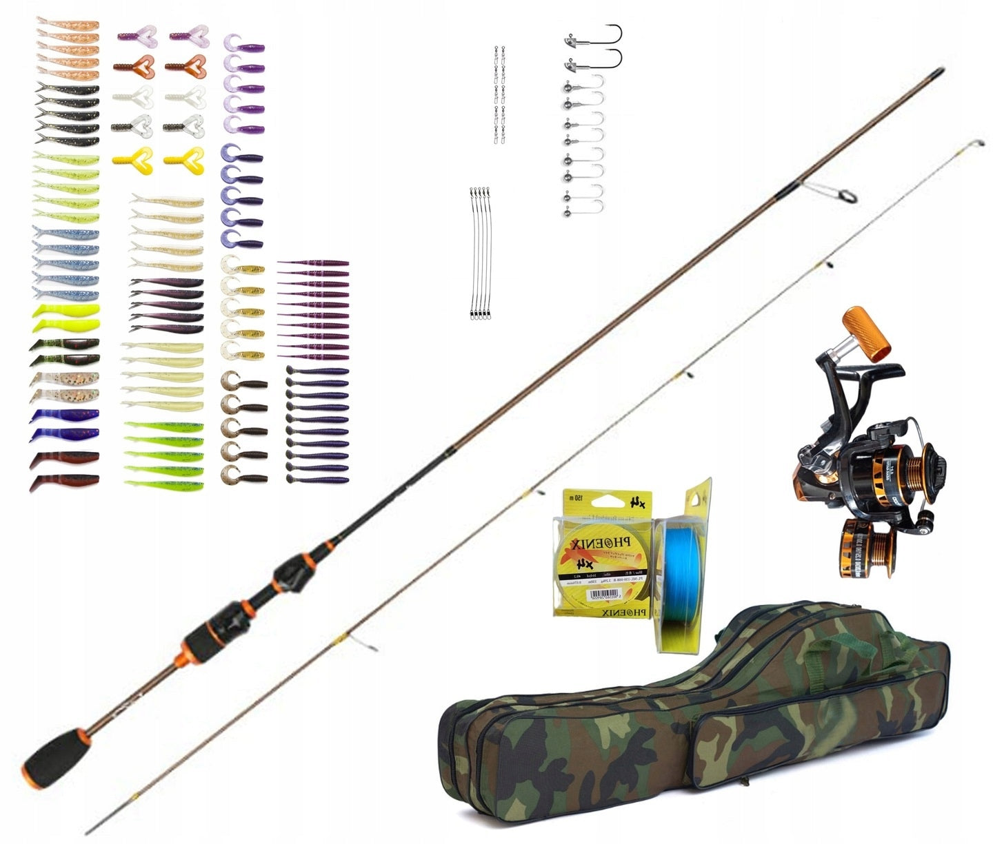SKY SHARK Fishing Rod Set, Reel,Bag